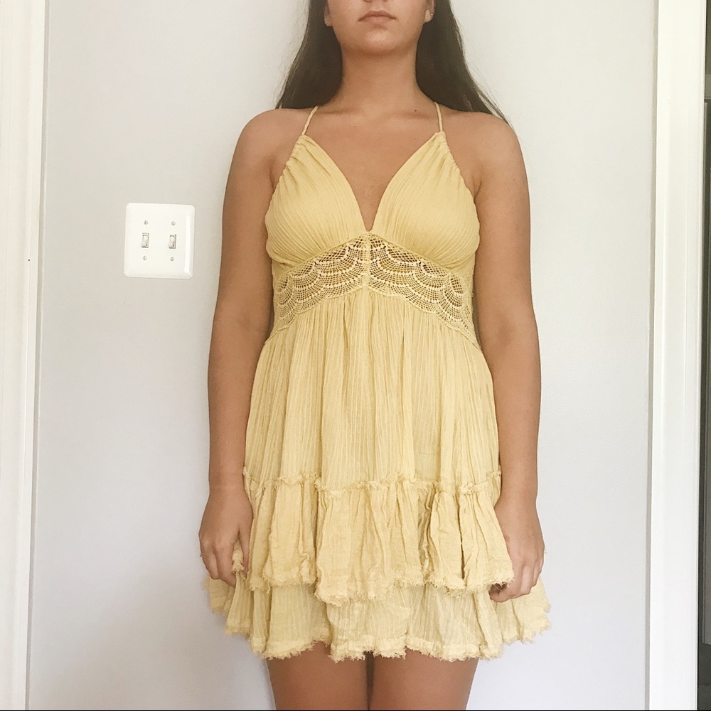 Free People Yellow Dress